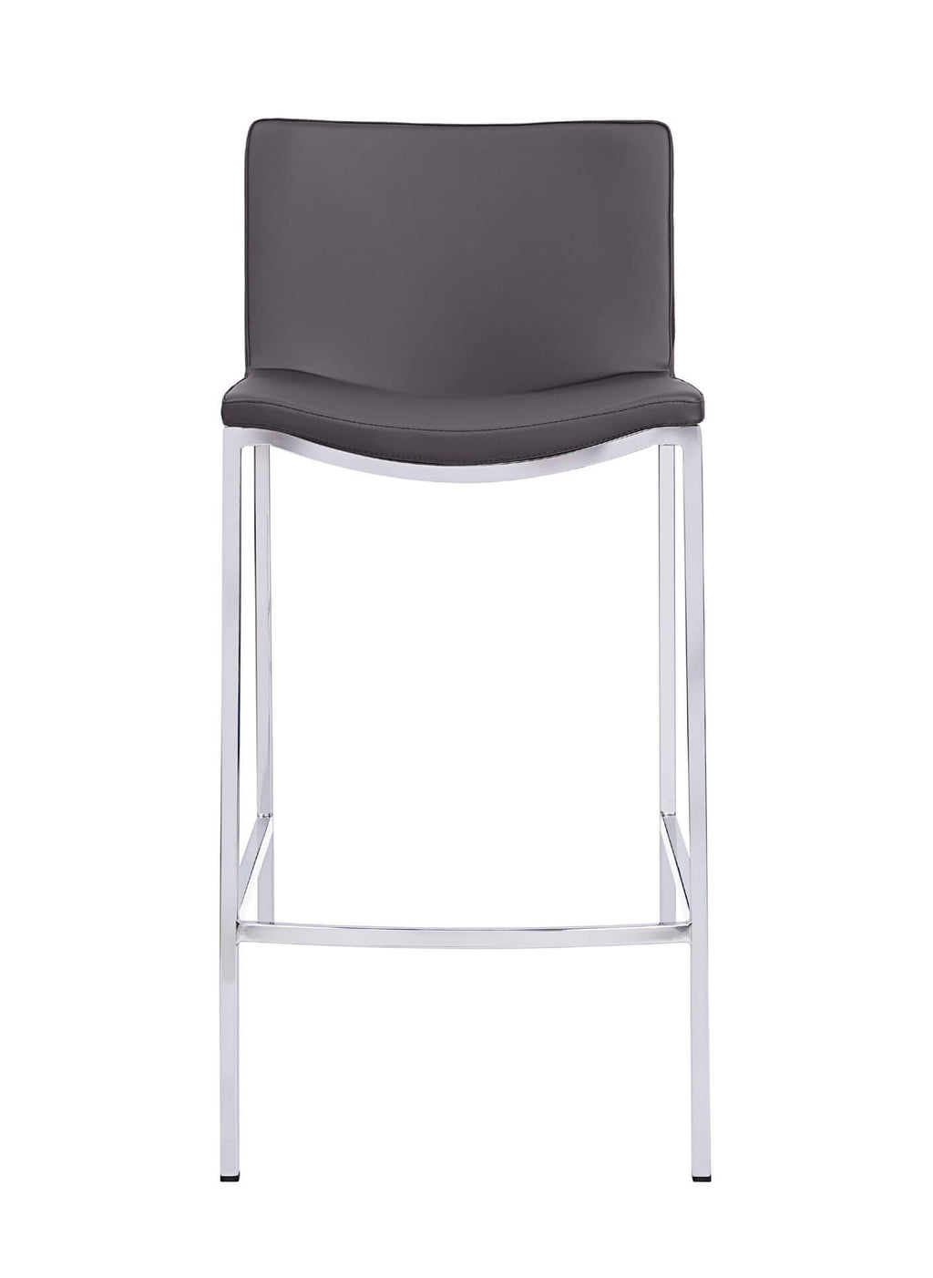FURNISHINGS MATE DOMINIC COUNTER STOOL GREY SET OF TWO CS 401-GR-CHR