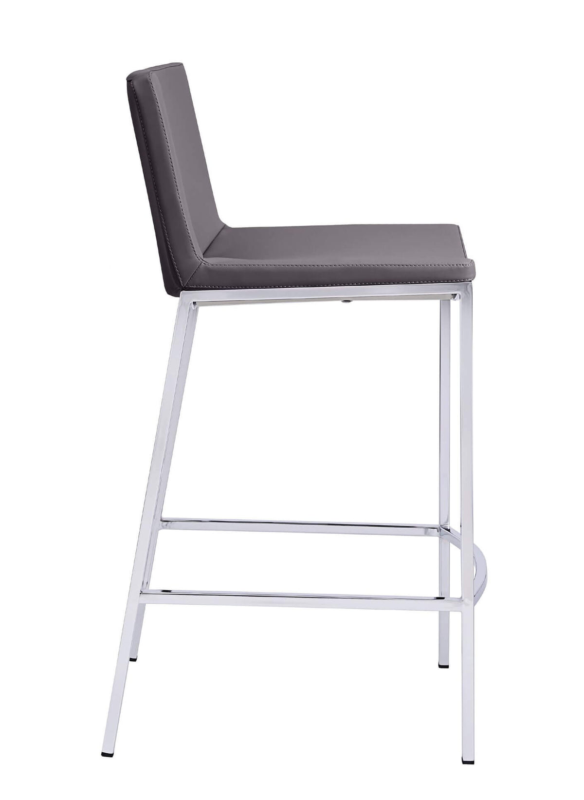 FURNISHINGS MATE DOMINIC COUNTER STOOL GREY SET OF TWO CS 401-GR-CHR
