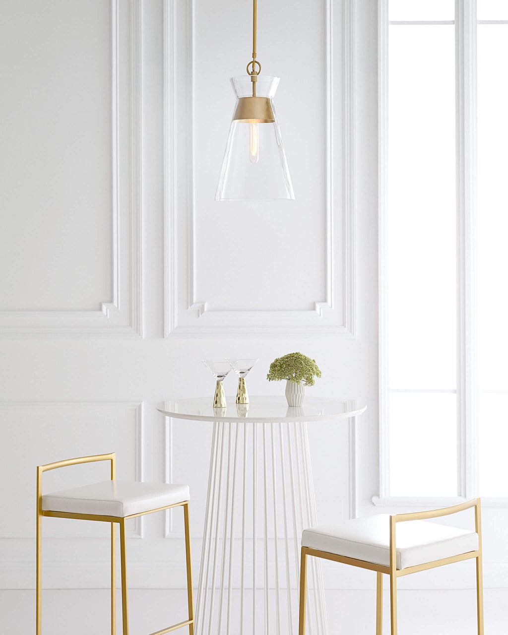 GENERATION LIGHTING Atlantic Narrow Pendant Burnished Brass CP1021BBS