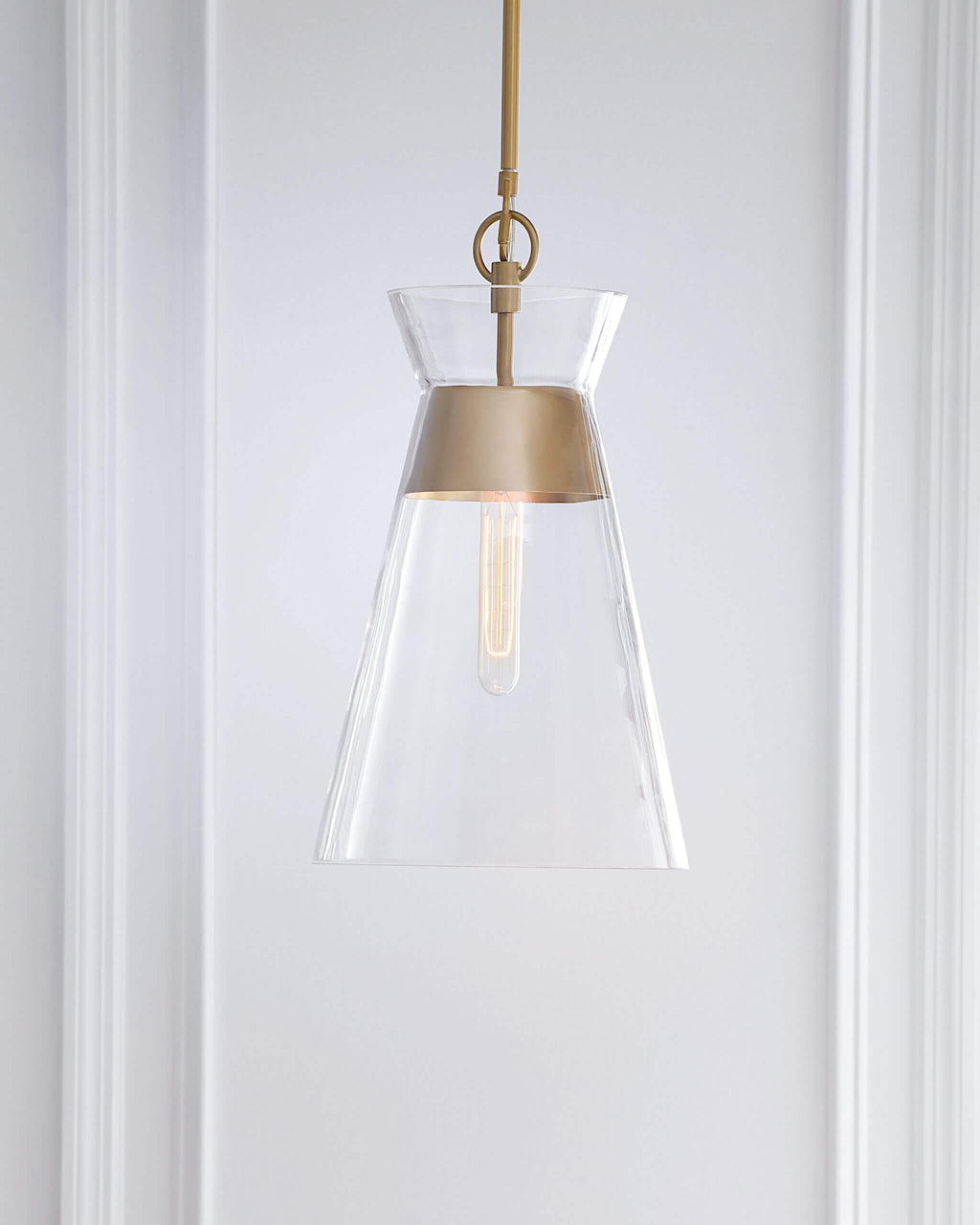 GENERATION LIGHTING Atlantic Narrow Pendant Burnished Brass CP1021BBS