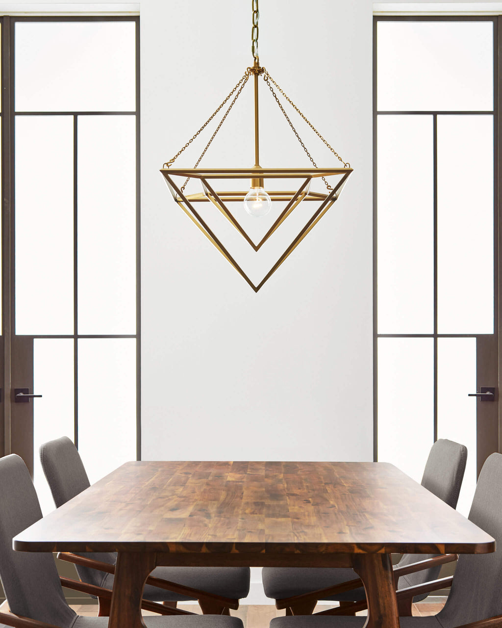GENERATION LIGHTING  Carat Medium Pendant Burnished Brass CP1141BBS