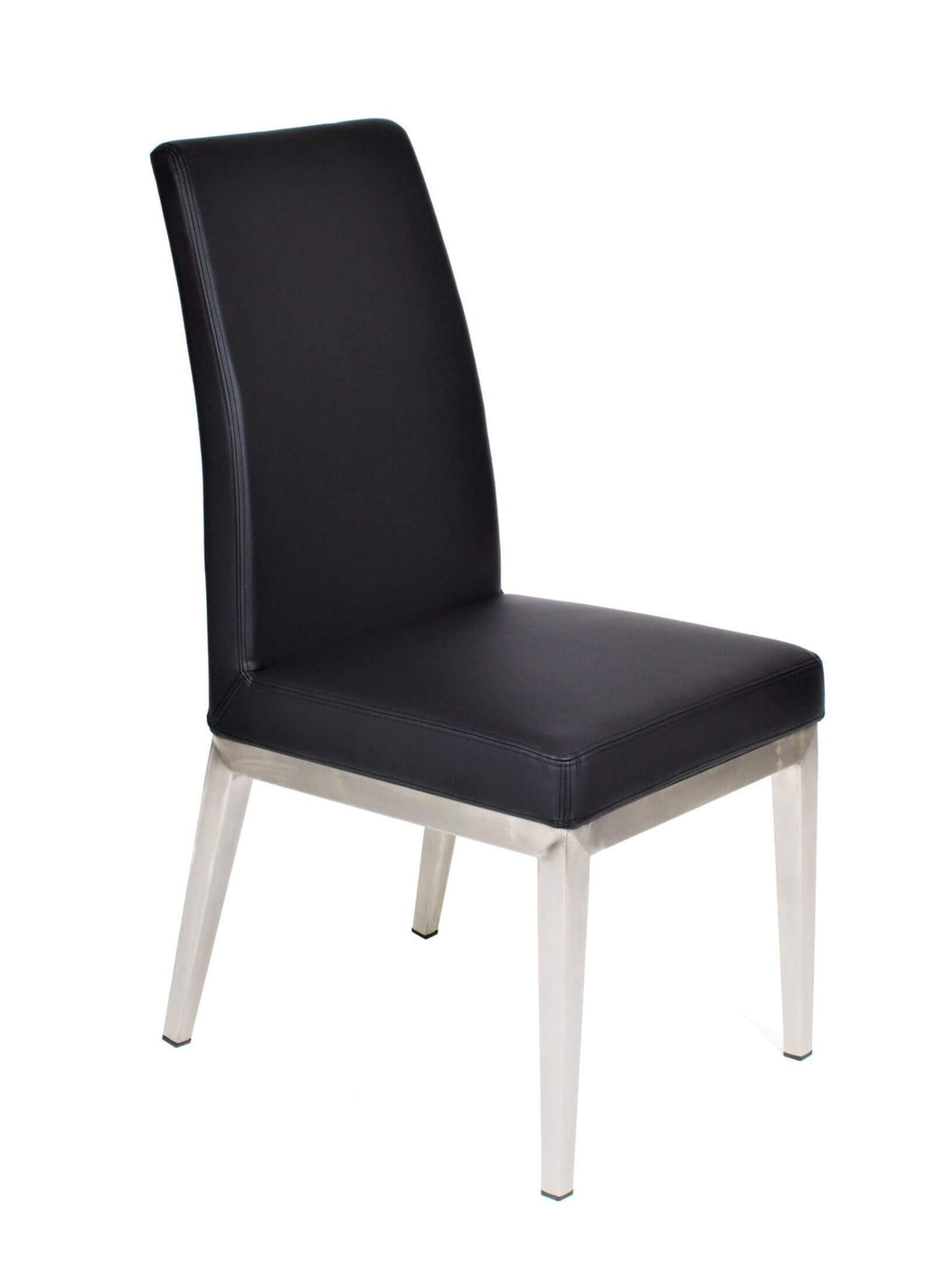 FURNISHINGS' MATE ERIKA CHAIR BLACK SET OF TWO DC 357-BL-SS