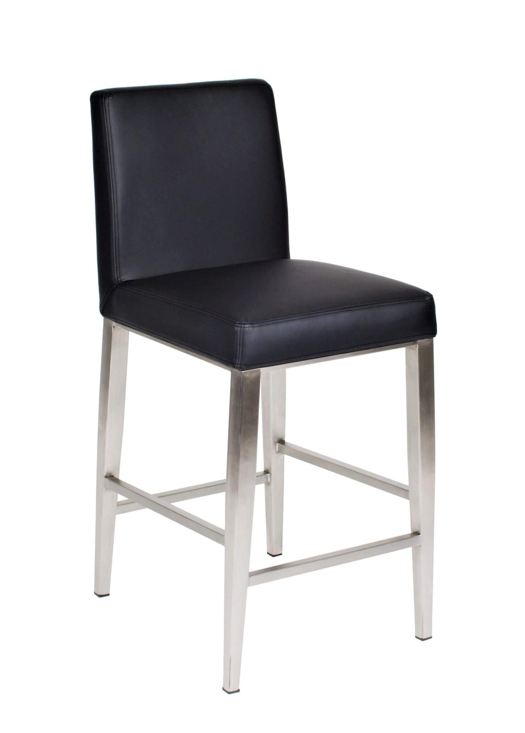 FURNISHINGS' MATE ERIKA COUNTER STOOL BLACK SET OF TWO CS 280-BL-SS