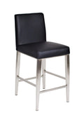 FURNISHINGS' MATE ERIKA COUNTER STOOL BLACK SET OF TWO CS 280-BL-SS