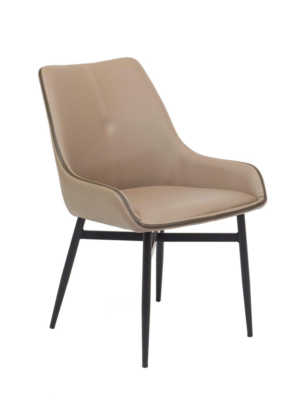 FURNISHINGS MATE ETNA CHAIR TAUPE SET OF TWO DC H107C-LT-BB