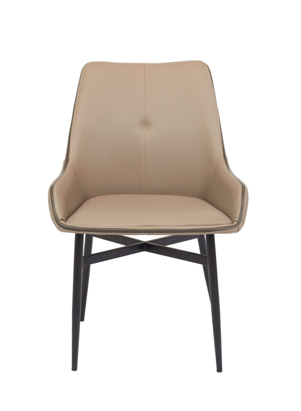 FURNISHINGS MATE ETNA CHAIR TAUPE SET OF TWO DC H107C-LT-BB