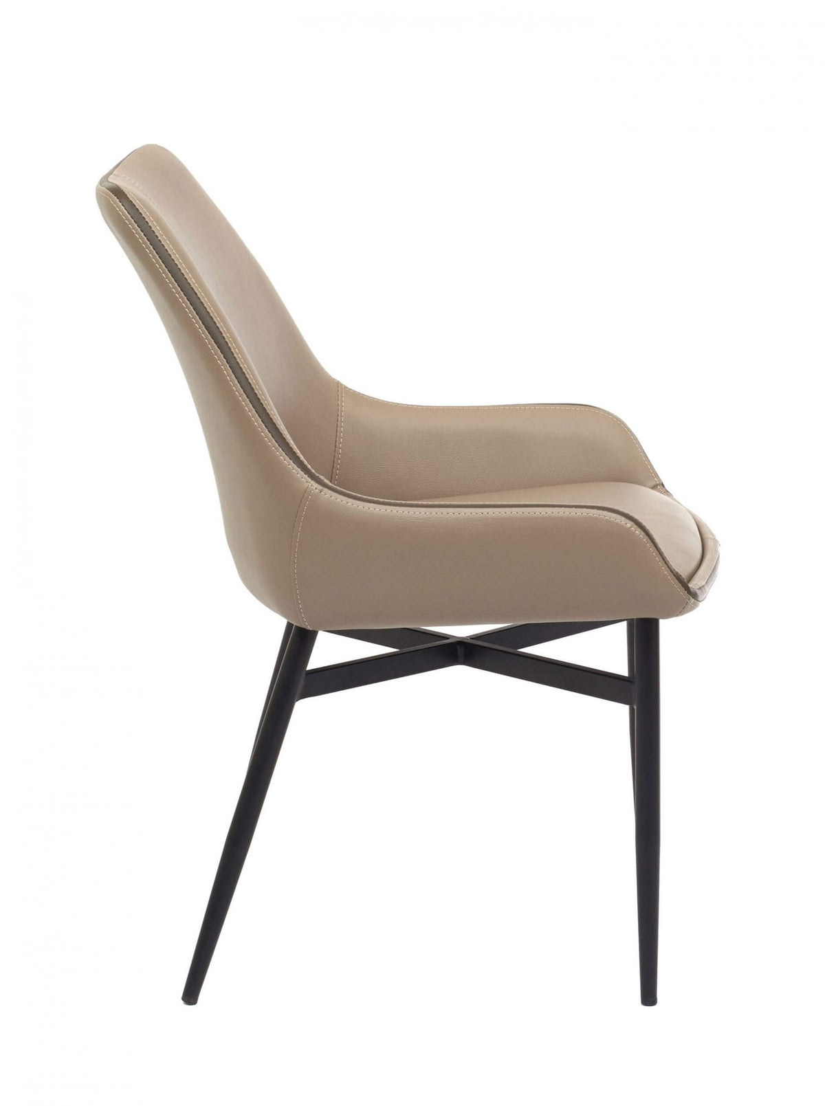 FURNISHINGS MATE ETNA CHAIR TAUPE SET OF TWO DC H107C-LT-BB
