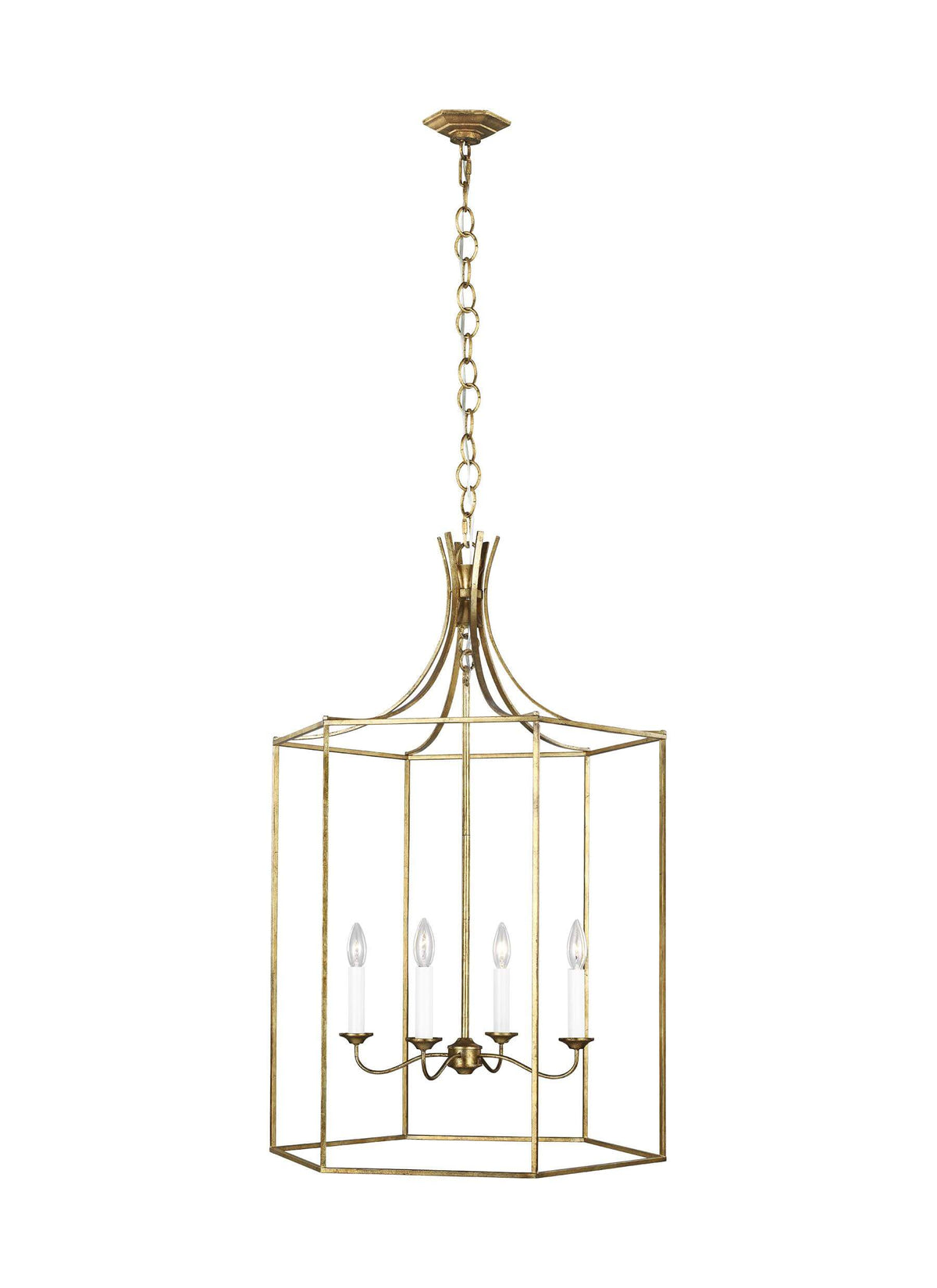 GENERATION LIGHTING Bantry House Large Lantern Antique Gild AC1024ADB