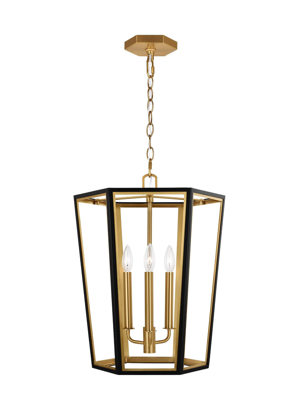 GENERATION LIGHTING Curt Small Lantern Midnight Black AC1083MBKBBS