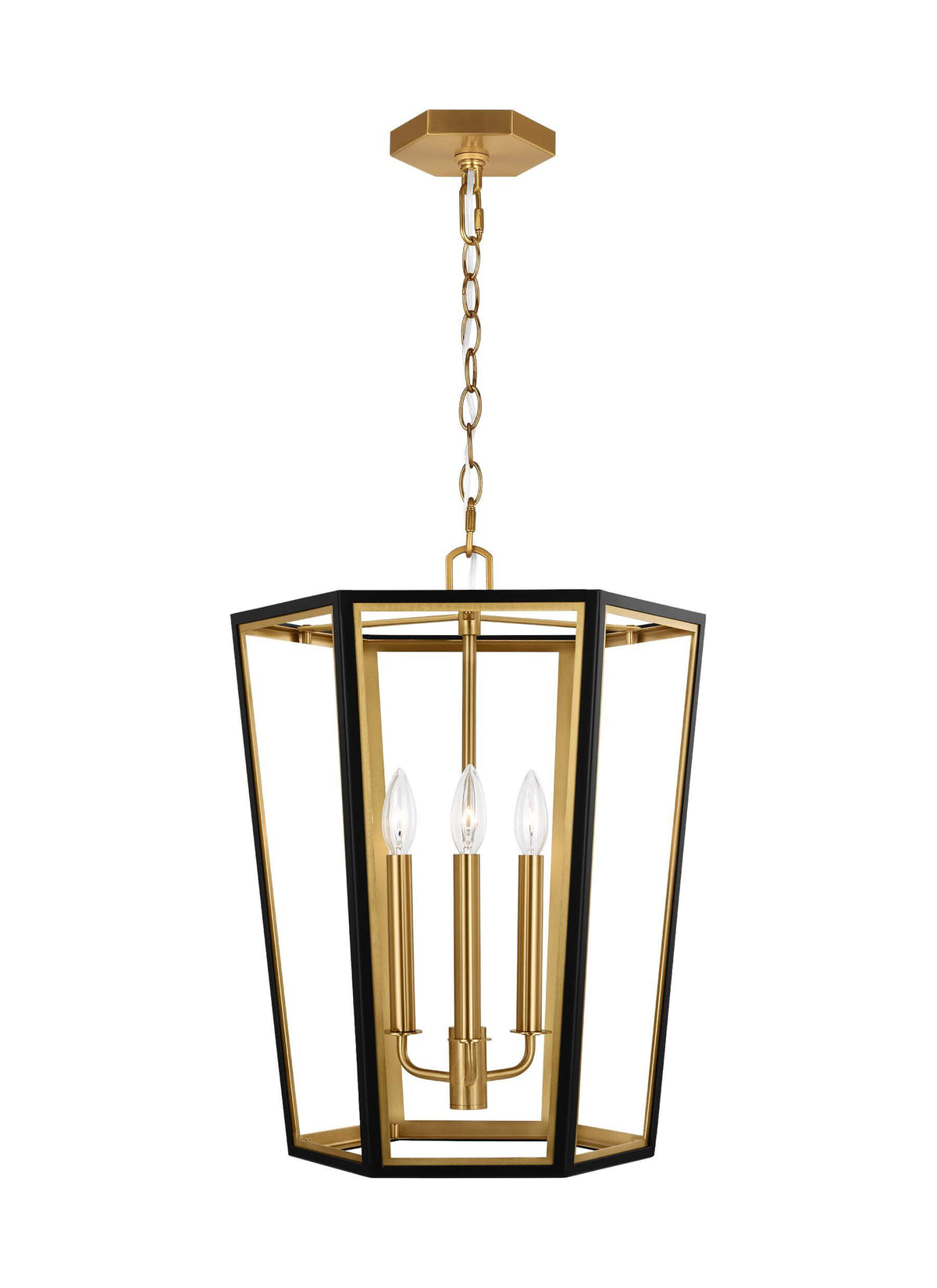 GENERATION LIGHTING Curt Small Lantern Midnight Black AC1083MBKBBS