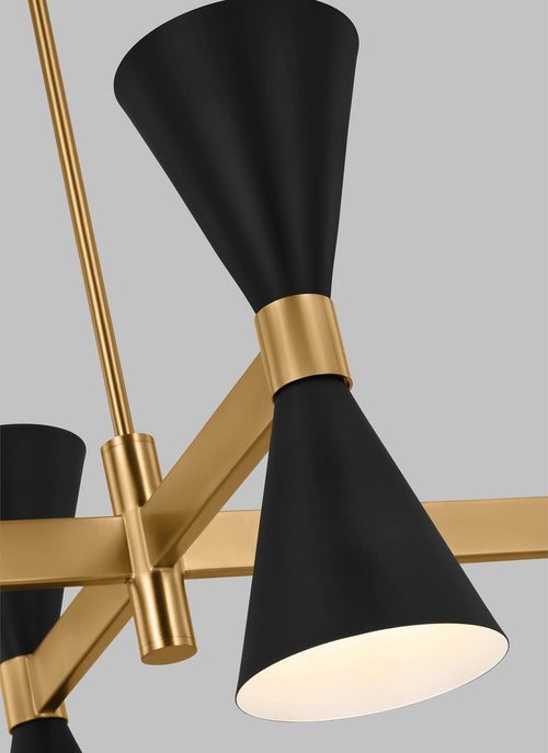 Albertine Linear Chandelier Midnight Black AEC1068MBK