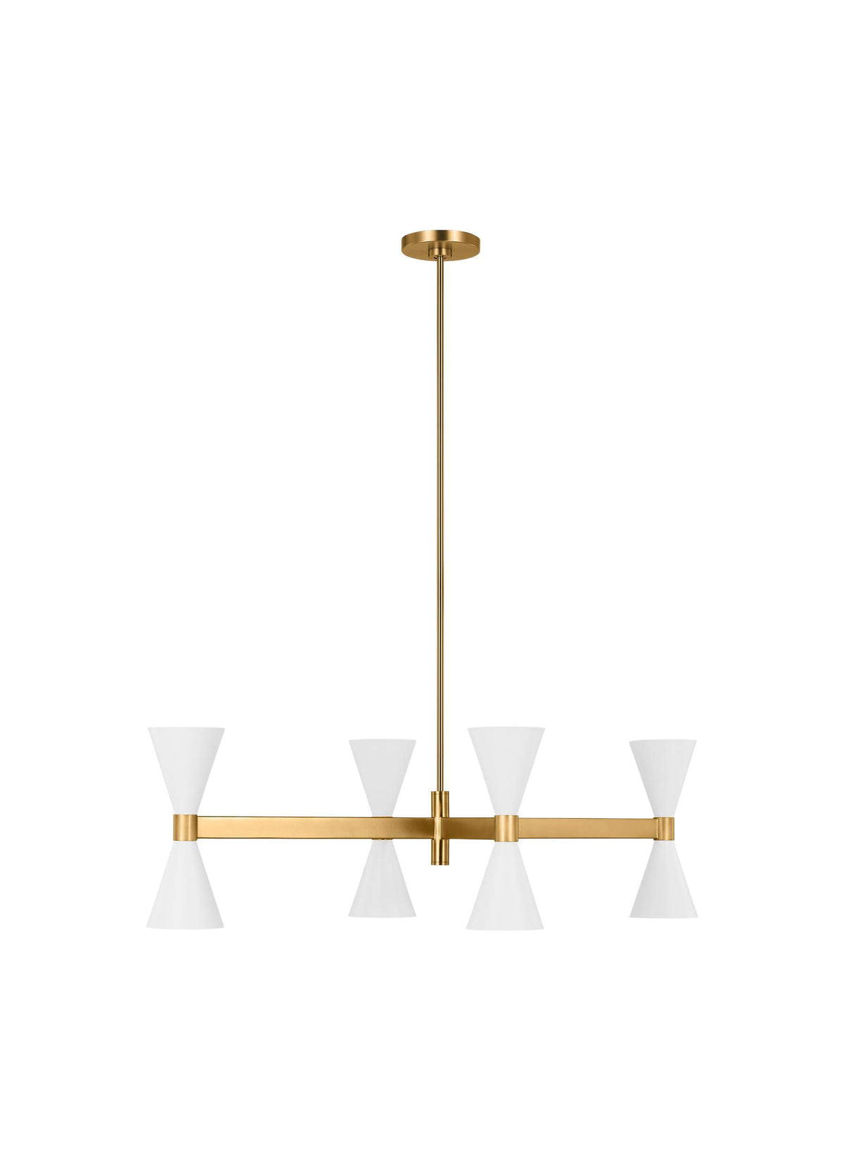 GENERATION LIGHTING Albertine Linear Chandelier Matte White AEC1068MWT