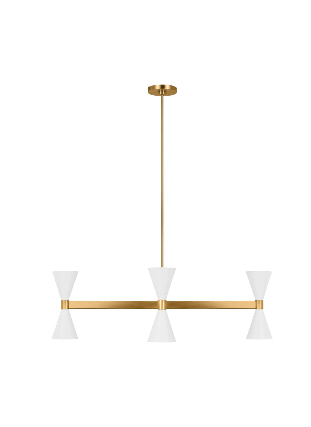 GENERATION LIGHTING Albertine Linear Chandelier Matte White AEC1068MWT