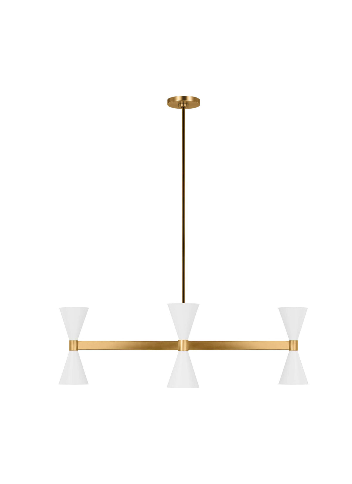 GENERATION LIGHTING Albertine Linear Chandelier Matte White AEC1068MWT