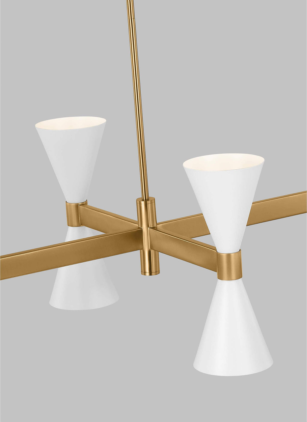 GENERATION LIGHTING Albertine Linear Chandelier Matte White AEC1068MWT