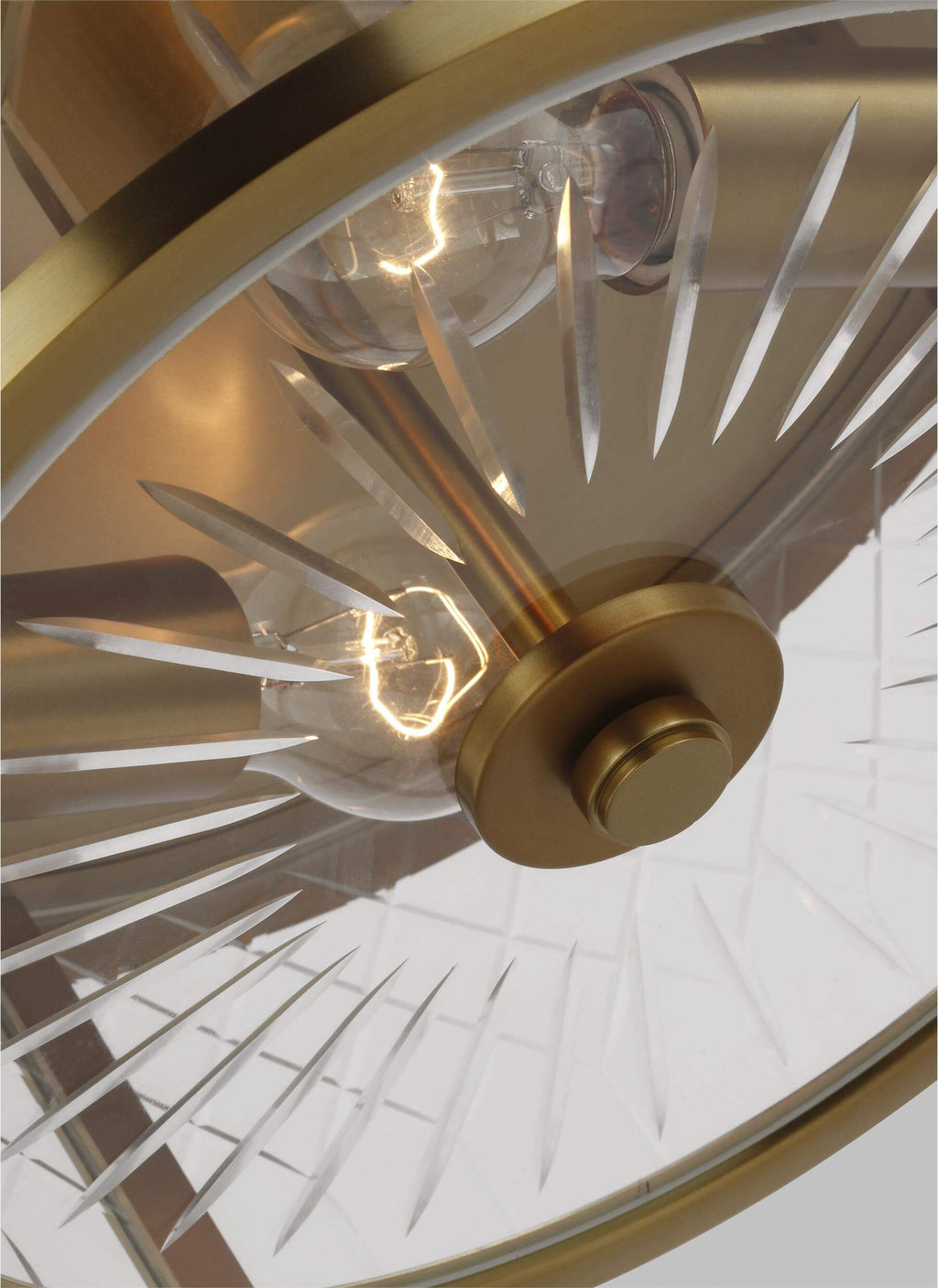GENERATION LIGHTING Alec Flush Mount Burnished Brass AF1072BBS