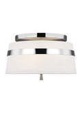 GENERATION LIGHTING Cordtlandt Small Semi-Flush Mount Polished Nickel AF1143PN