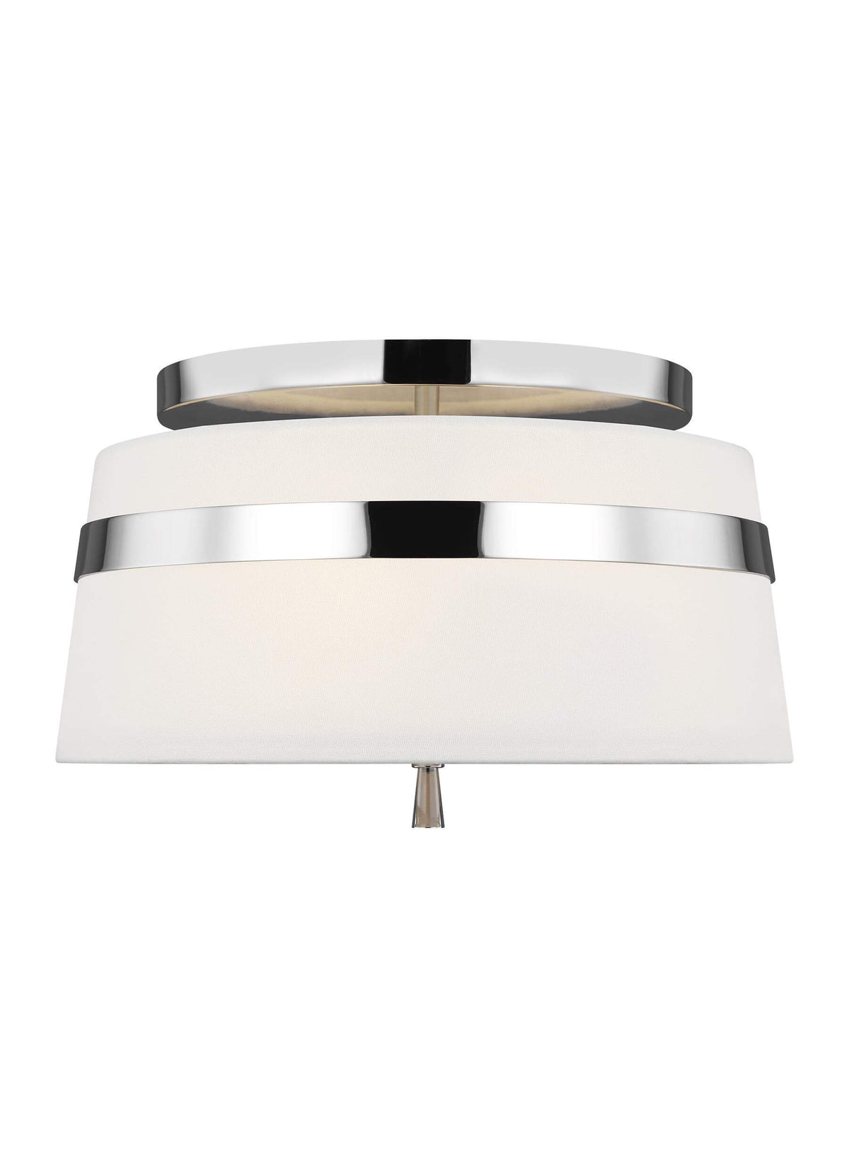 GENERATION LIGHTING Cordtlandt Small Semi-Flush Mount Polished Nickel AF1143PN