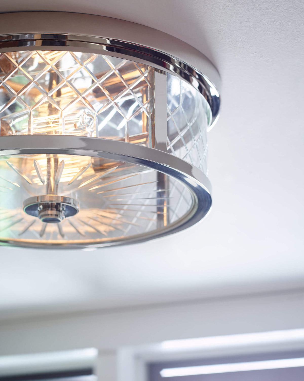 GENERATION LIGHTING Alec Flush Mount Polished Nickel AF1072PN