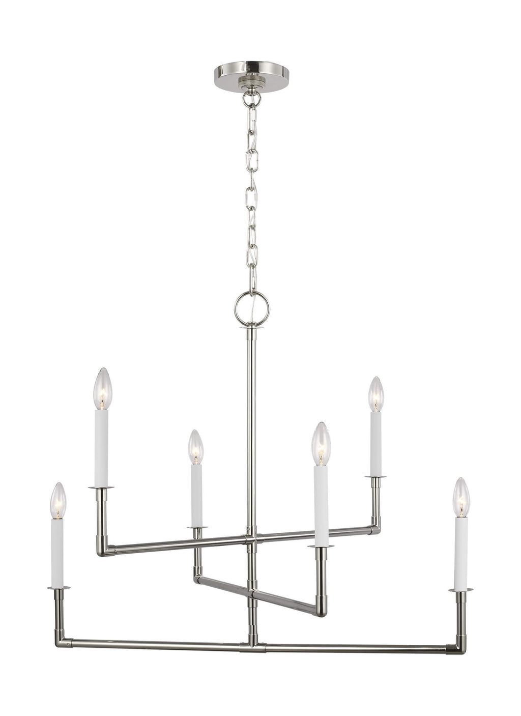 GENERATION LIGHTING Bayview Medium Chandelier Polished Nickel CC1346PN