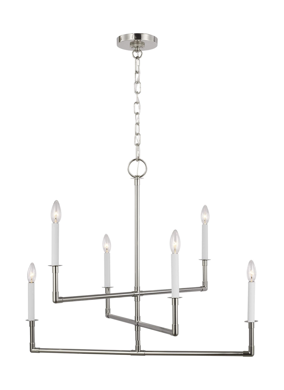 GENERATION LIGHTING Bayview Medium Chandelier Polished Nickel CC1346PN