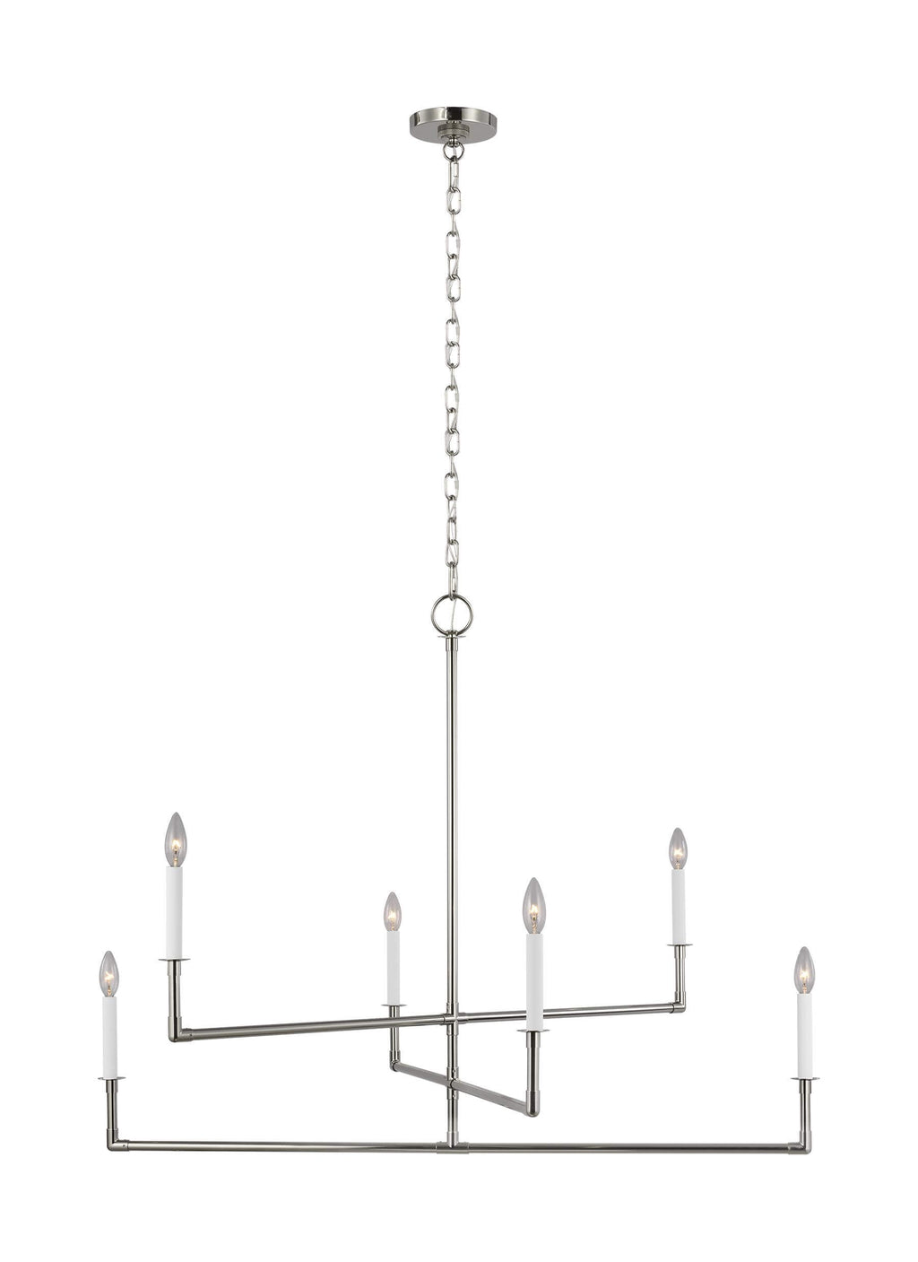 GENERATION LIGHTING Bayview Large Chandelier Polished Nickel CC1356PN