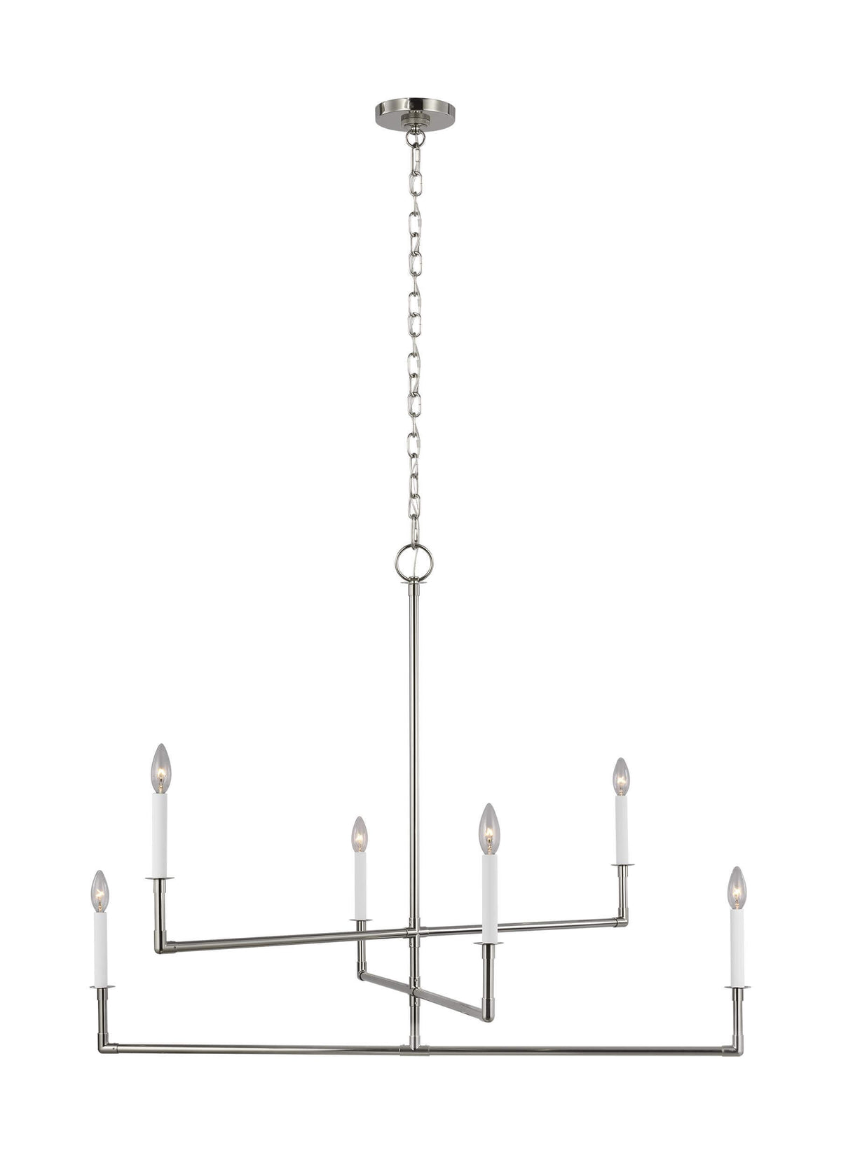 GENERATION LIGHTING Bayview Large Chandelier Polished Nickel CC1356PN