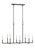 GENERATION LIGHTING Bayview Linear Chandelier Aged Iron CC1368AI
