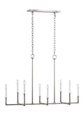 GENERATION LIGHTING Bayview Linear Chandelier Polished Nickel CC1368PN