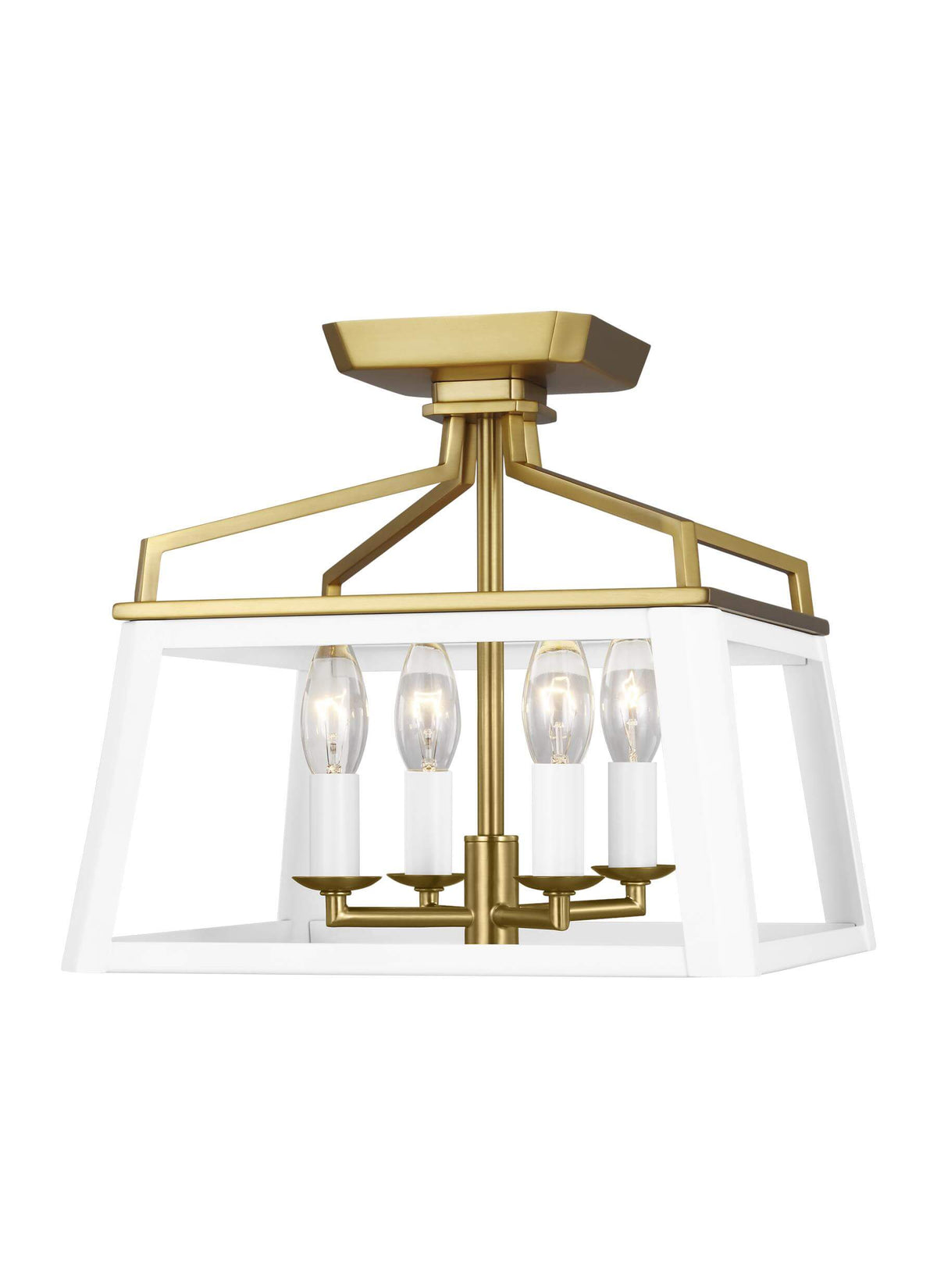 GENERATION LIGHTING Carlow Flush Mount White Matte CF1084MWTBBS