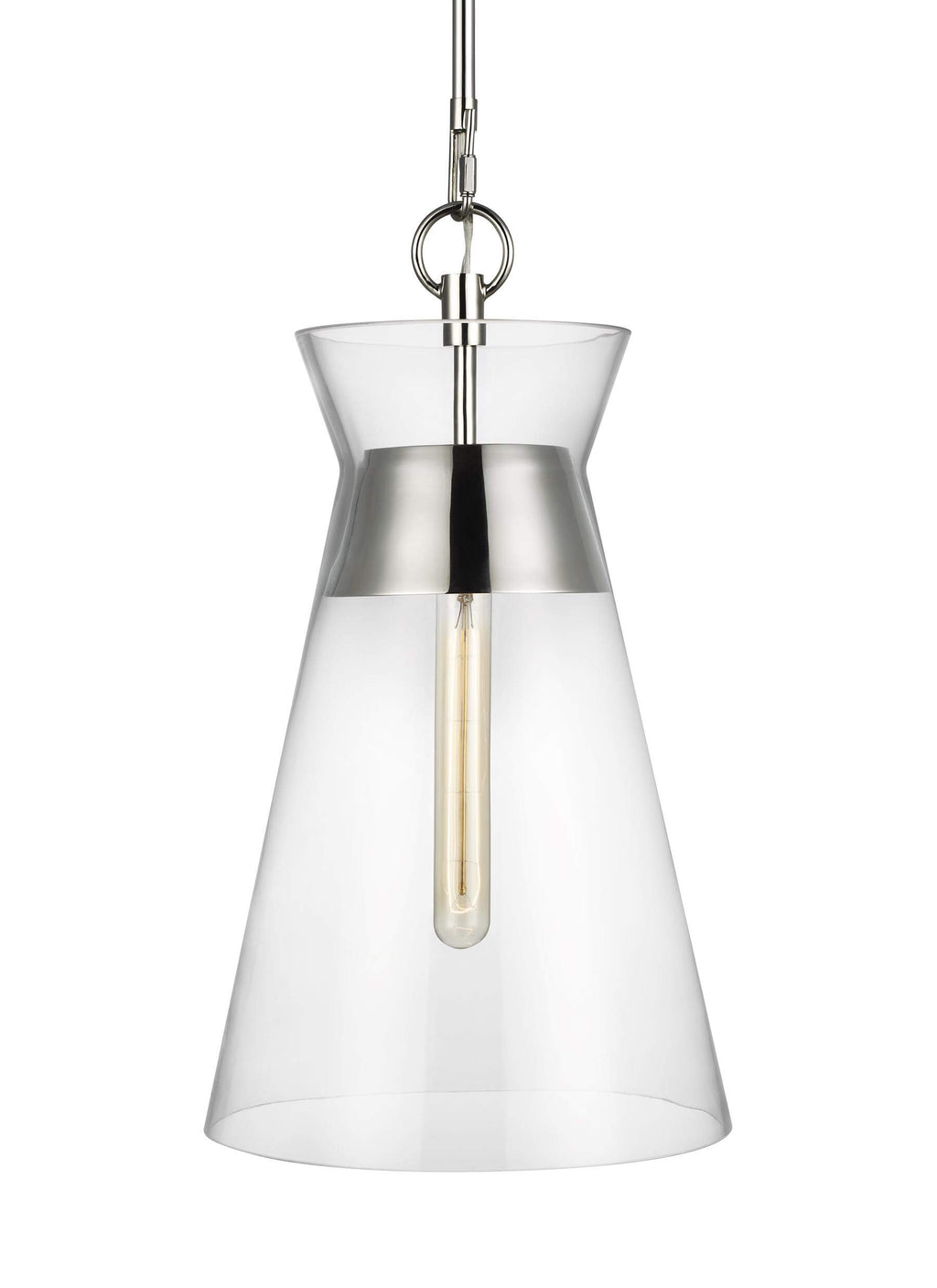GENERATION LIGHTING Atlantic Narrow Pendant Polished Nickel CP1021PN