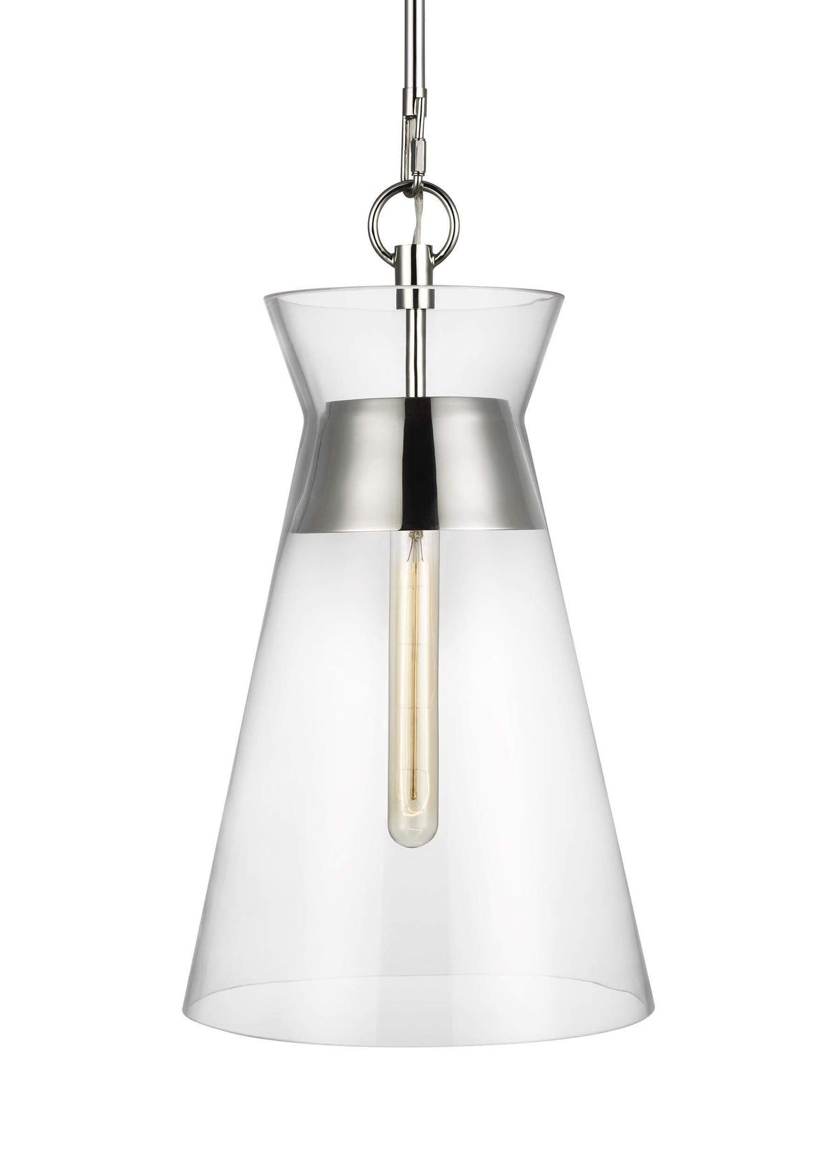 GENERATION LIGHTING Atlantic Narrow Pendant Polished Nickel CP1021PN