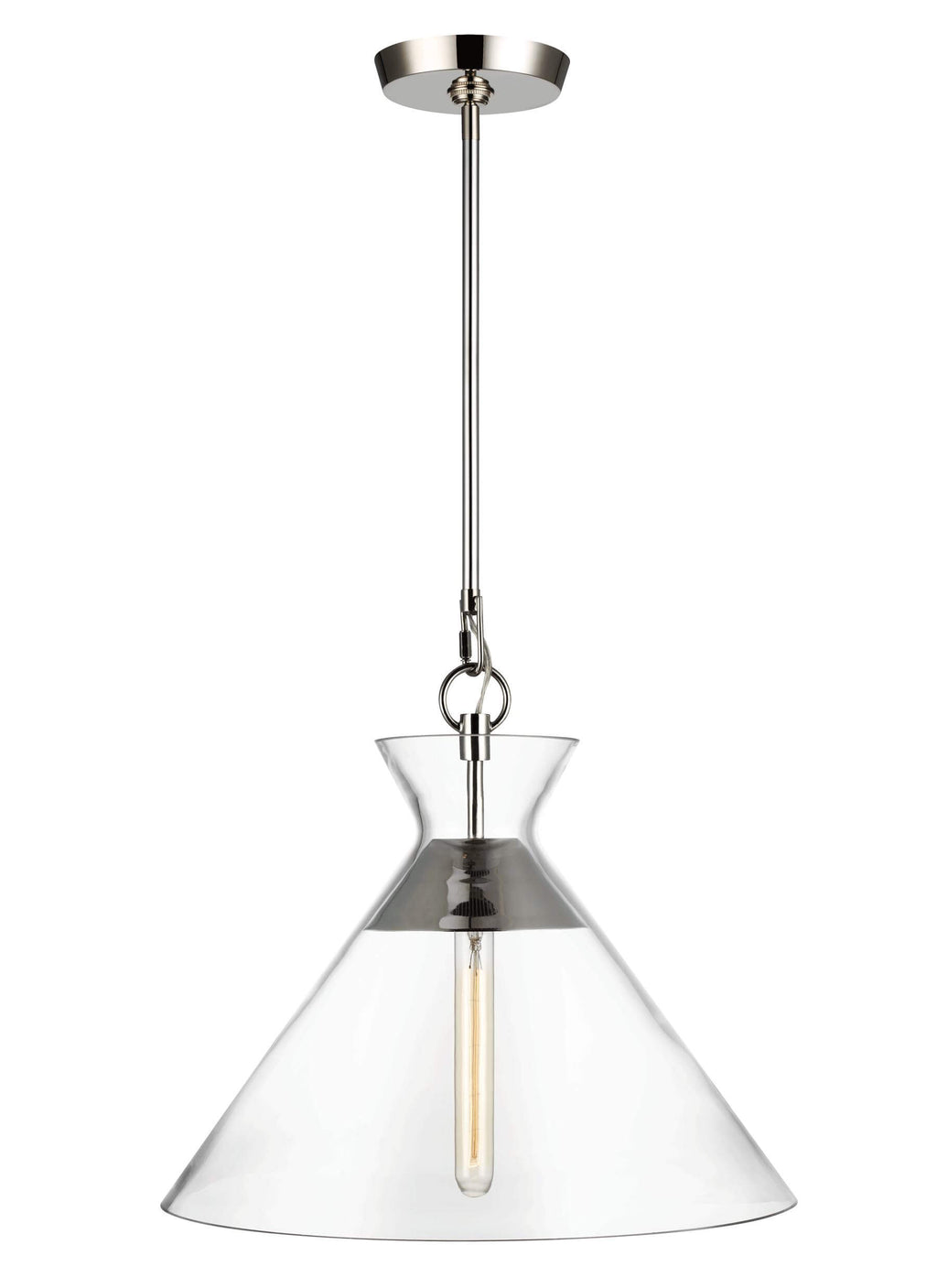 GENERATION LIGHTING Atlantic Wide Pendant Polished Nickel CP1031PN