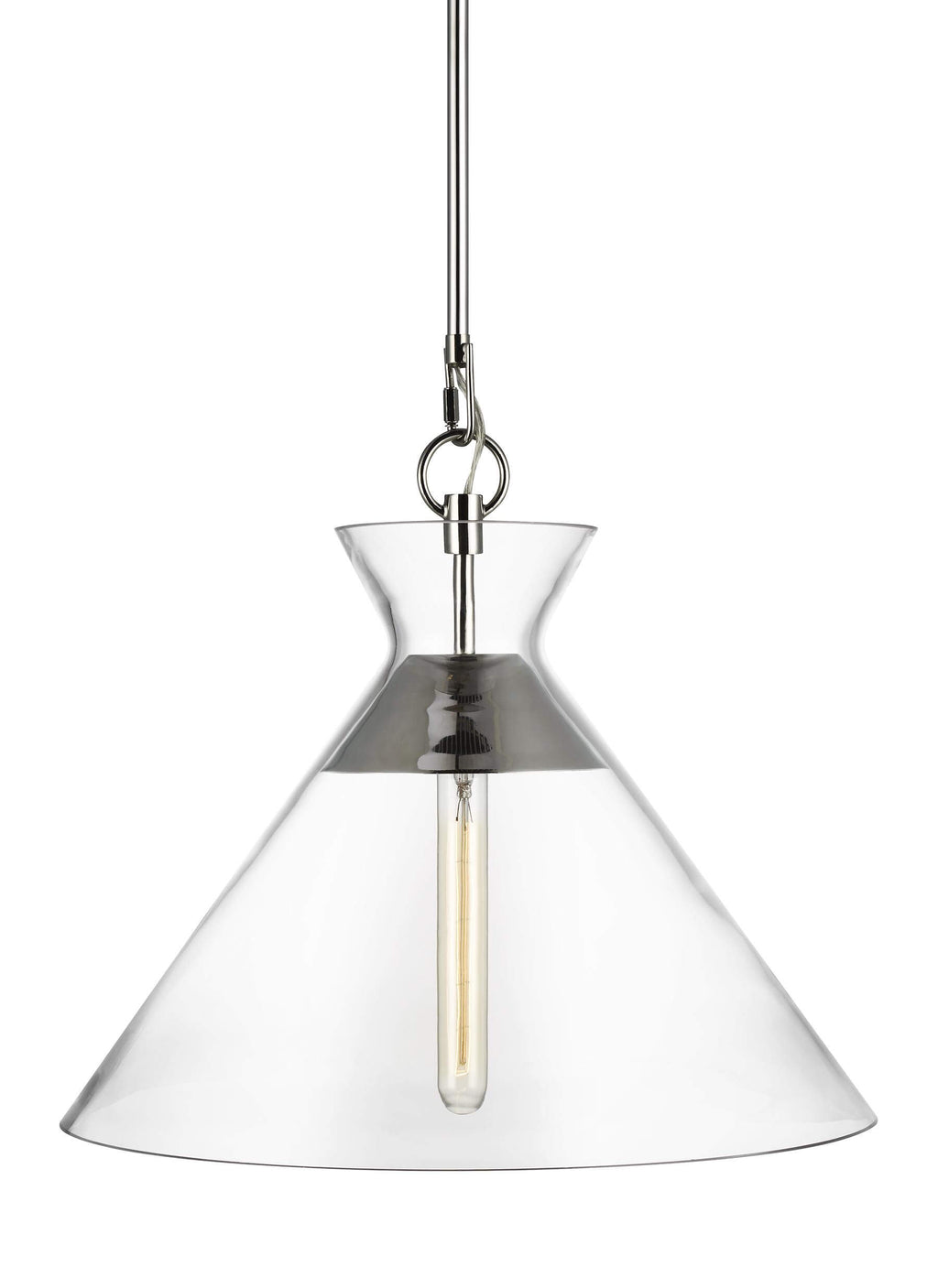 GENERATION LIGHTING Atlantic Wide Pendant Polished Nickel CP1031PN
