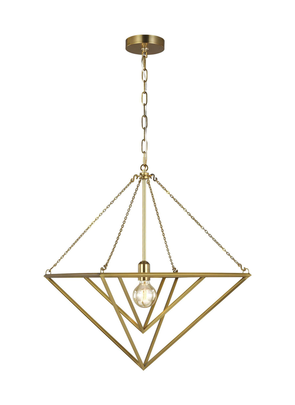 GENERATION LIGHTING  Carat Medium Pendant Burnished Brass CP1141BBS