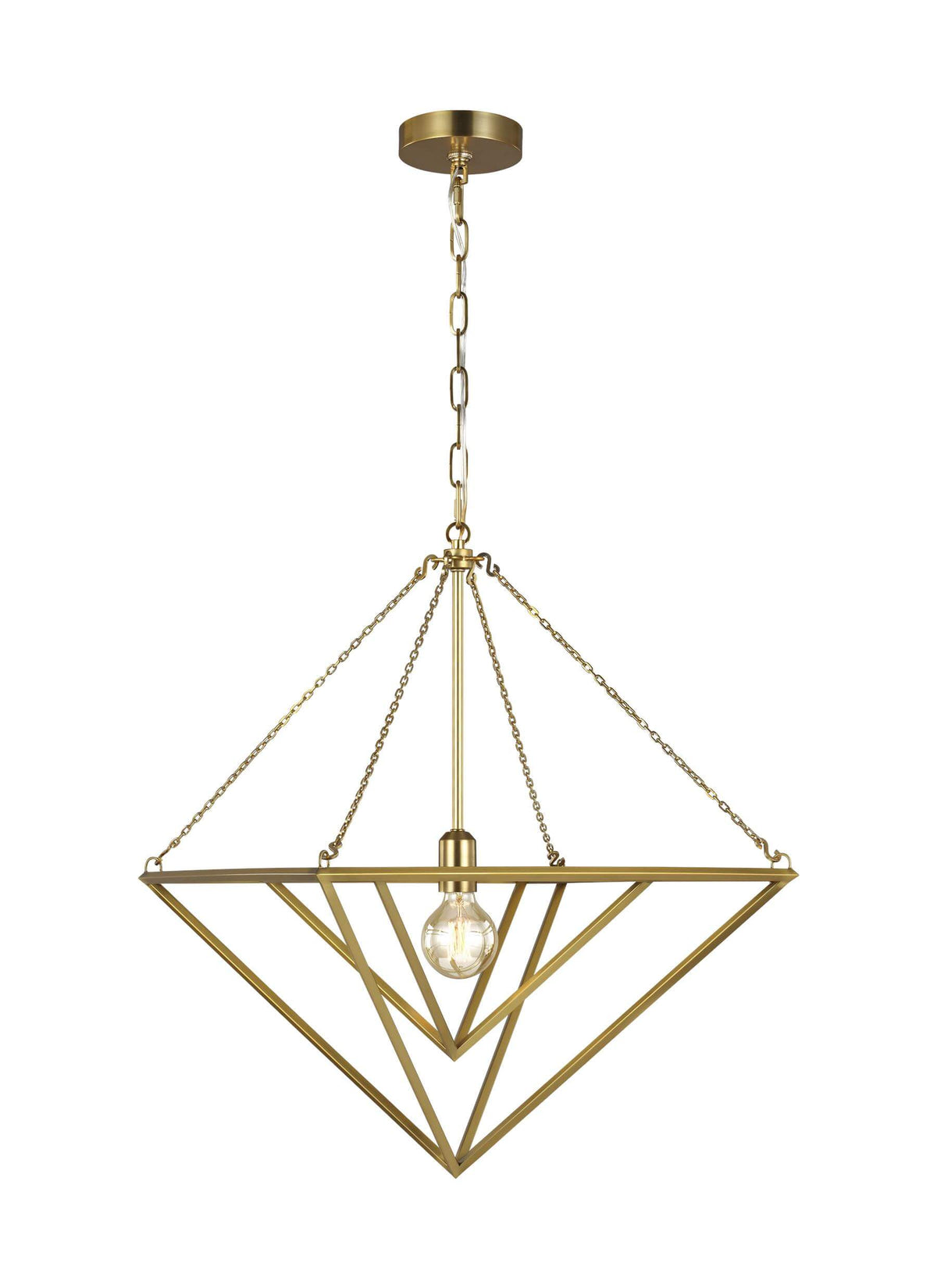 GENERATION LIGHTING  Carat Medium Pendant Burnished Brass CP1141BBS