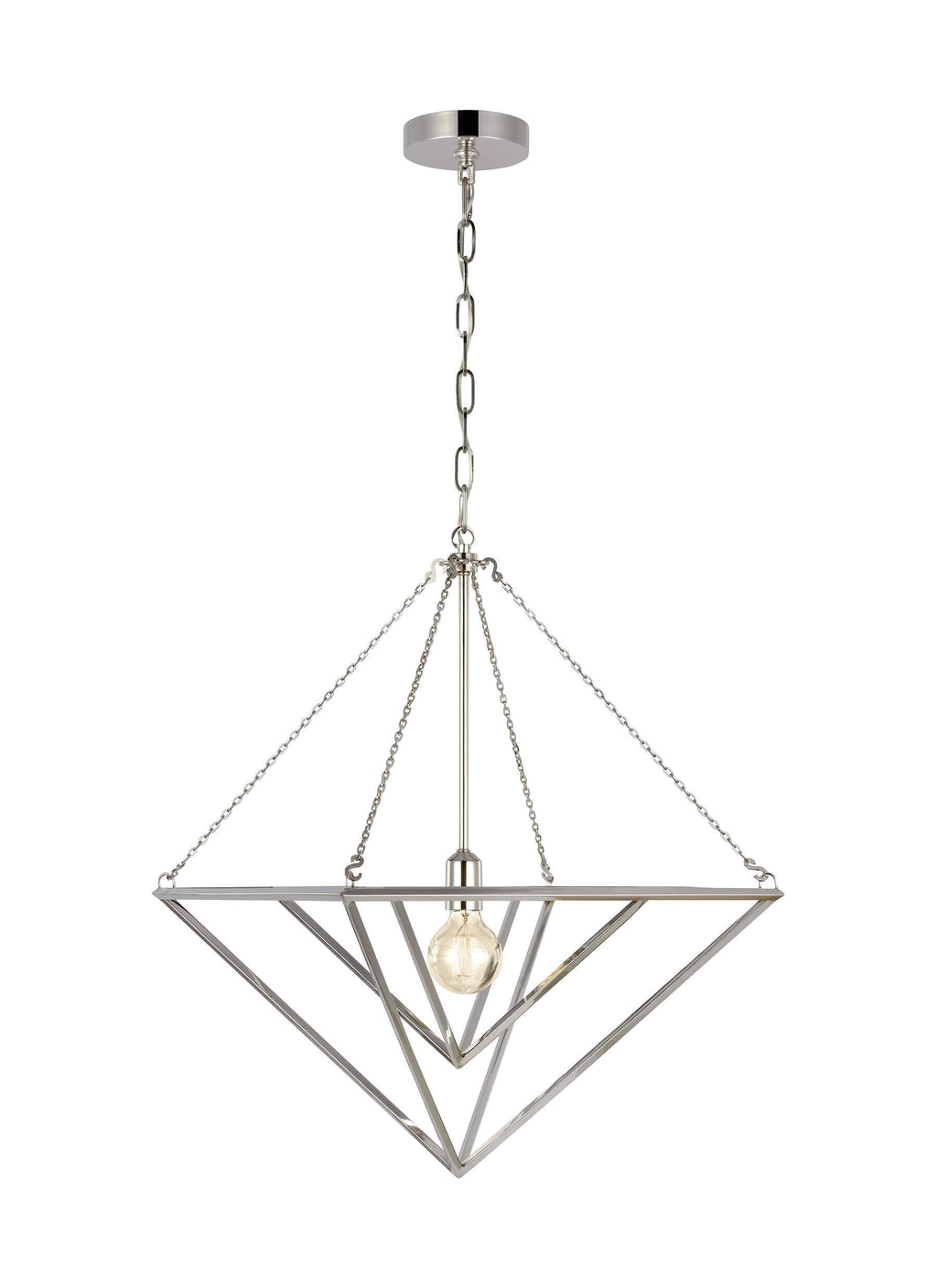 GENERATION LIGHTING  Carat Medium Pendant Polished Nickel CP1141PN