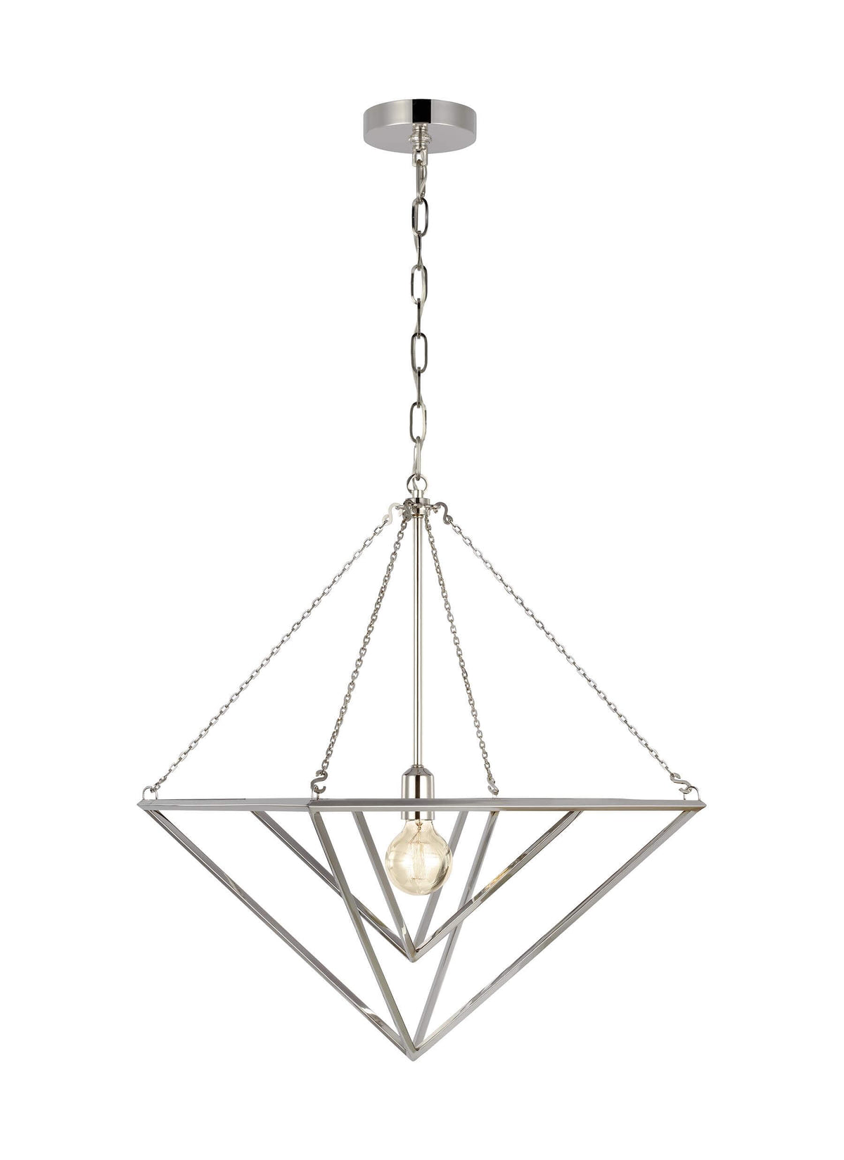 GENERATION LIGHTING  Carat Medium Pendant Polished Nickel CP1141PN