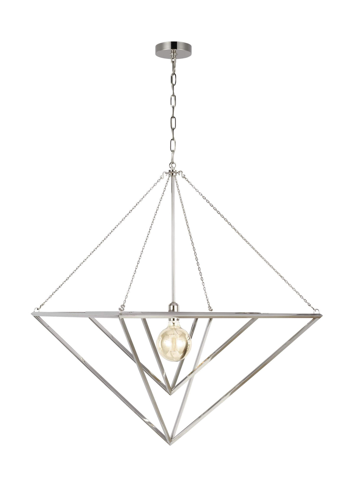 GENERATION LIGHTING  Carat Large Pendant Polished Nickel CP1151PN