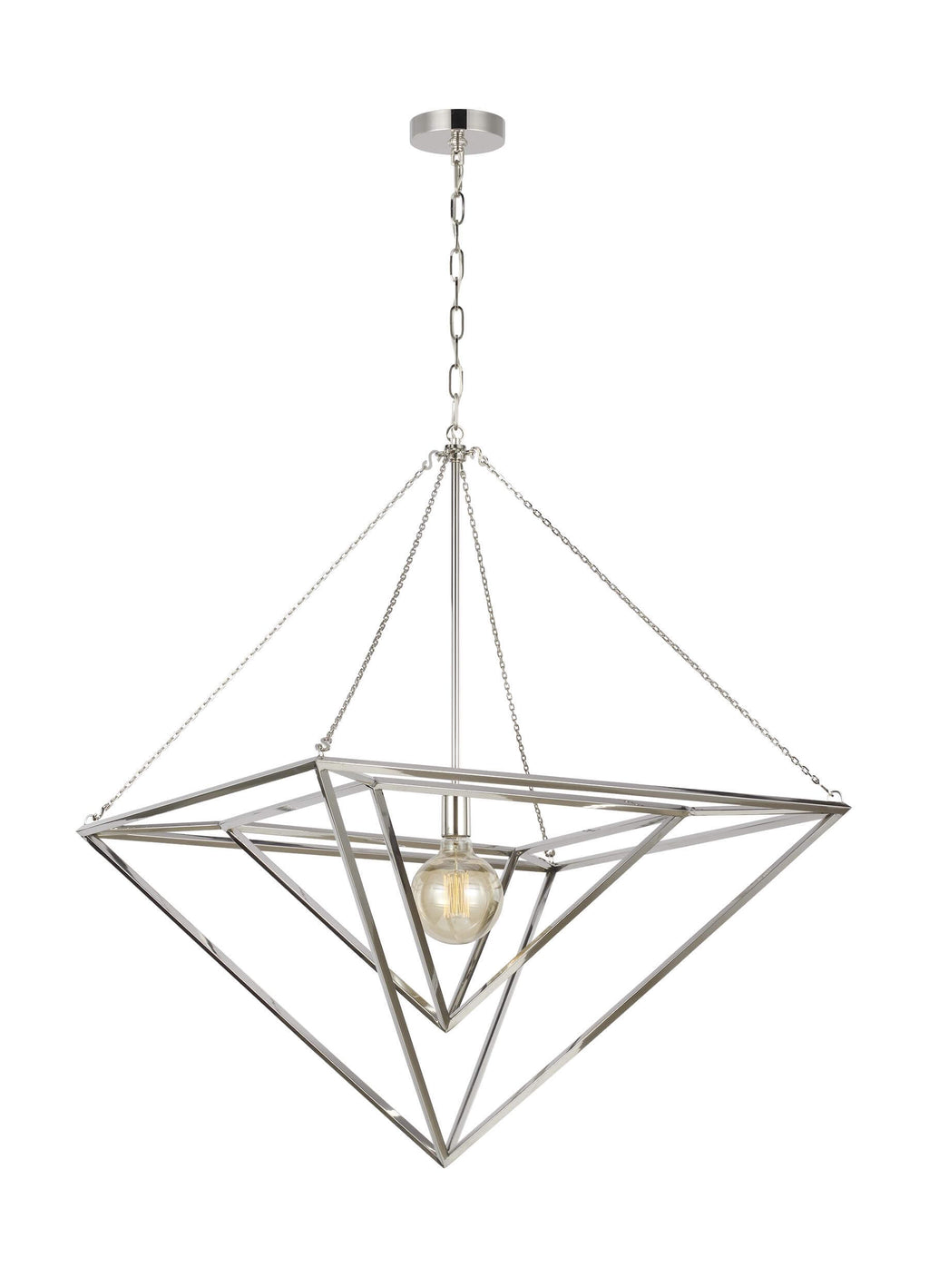 GENERATION LIGHTING  Carat Large Pendant Polished Nickel CP1151PN