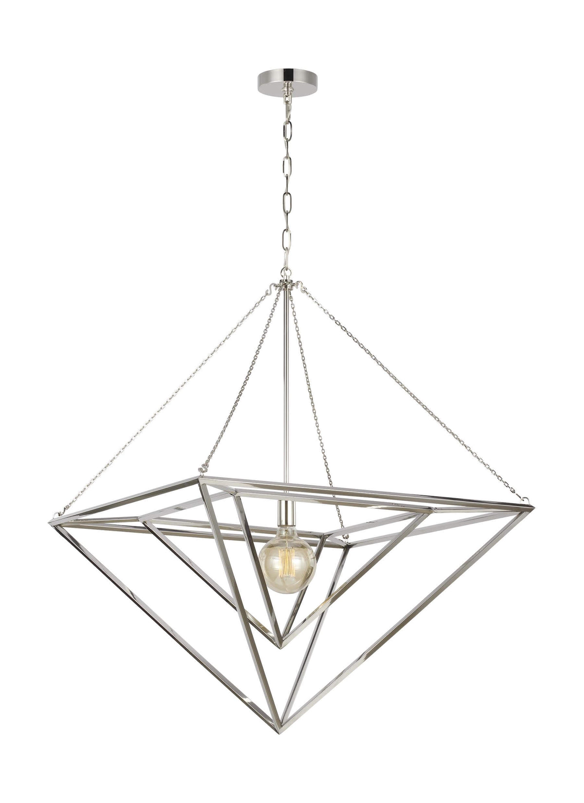 GENERATION LIGHTING  Carat Large Pendant Polished Nickel CP1151PN