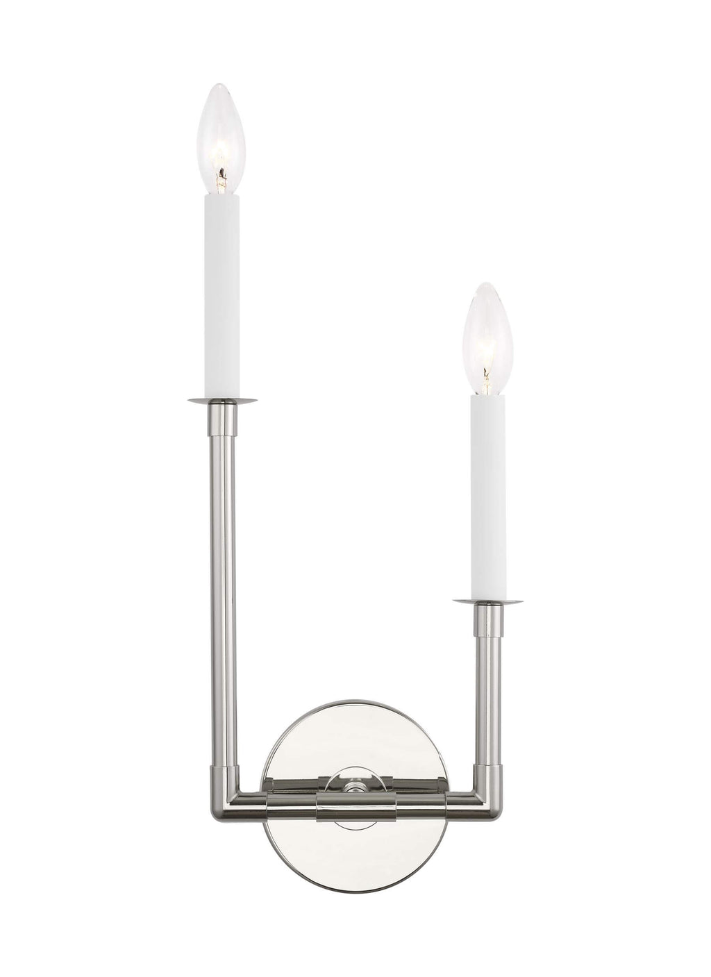 GENERATION LIGHTING Bayview Double Left Sconce Polished Nickel CW1102PN