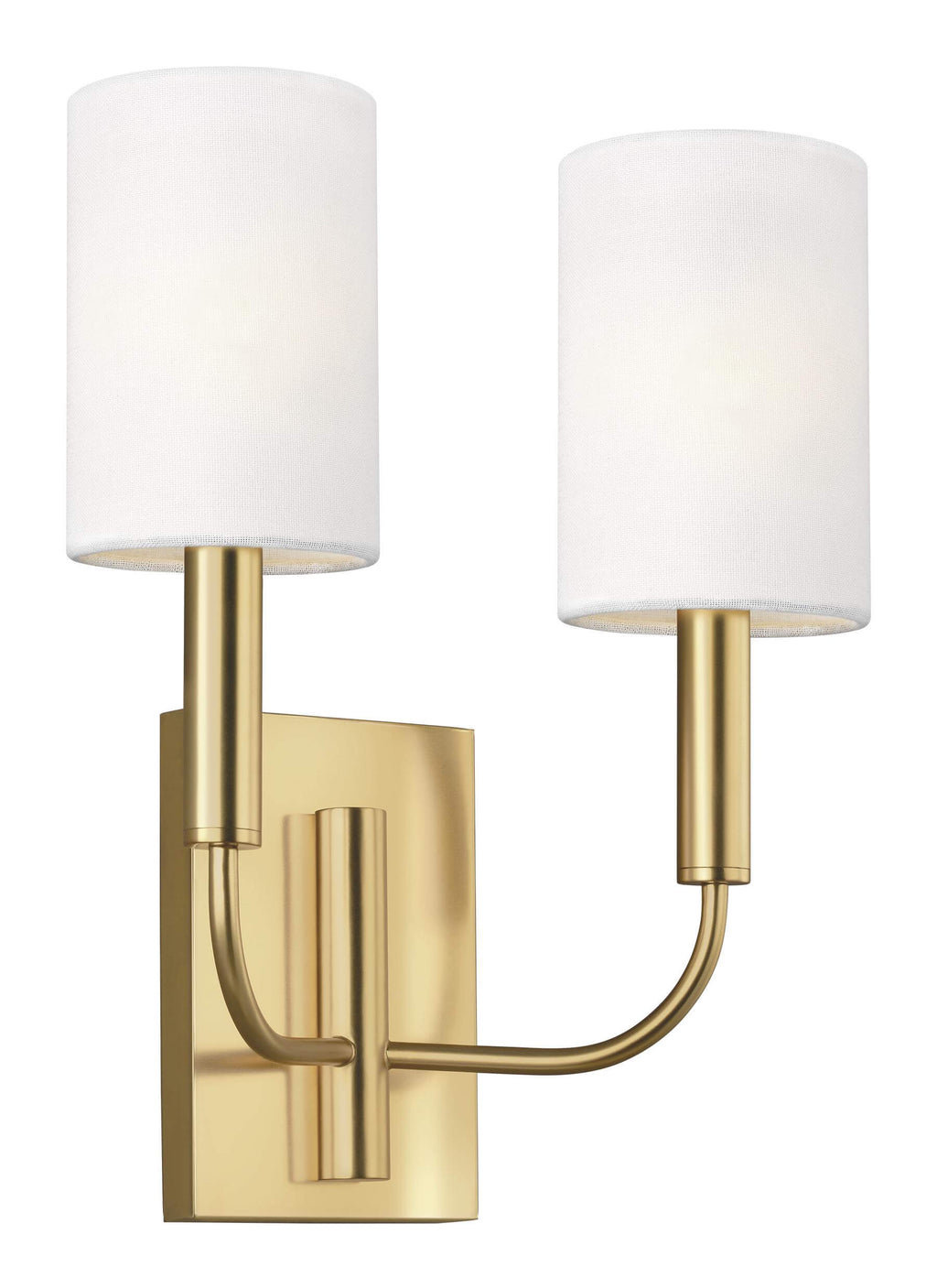 GENERATION LIGHTING  Brianna Double Sconce Burnished Brass EW1002BBS