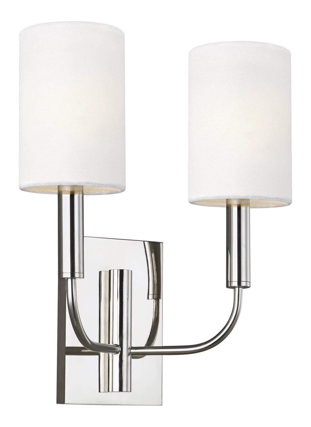 GENERATION LIGHTING  Brianna Double Sconce Polished Nickel EW1002PN