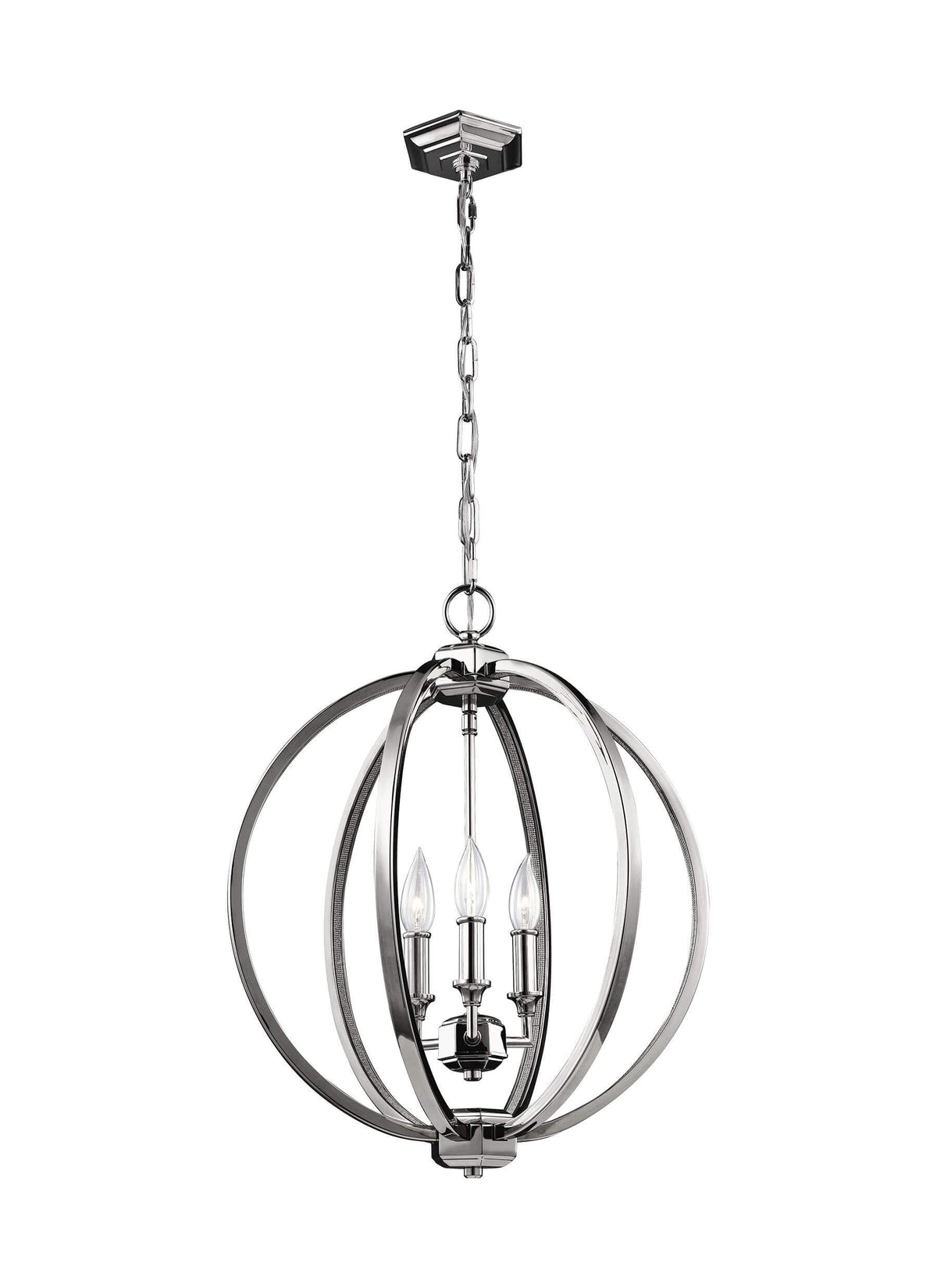 GENERATION LIGHTING Corinne Medium Pendant Polished Nickel F3060/3PN