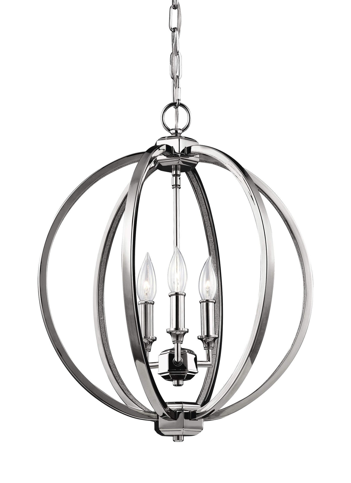 GENERATION LIGHTING Corinne Medium Pendant Polished Nickel F3060/3PN