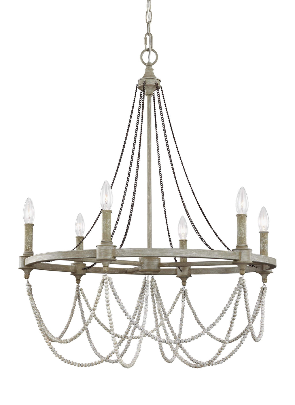 GENERATION LIGHTING Beverly Medium Chandelier F3132/6FWO/DWW