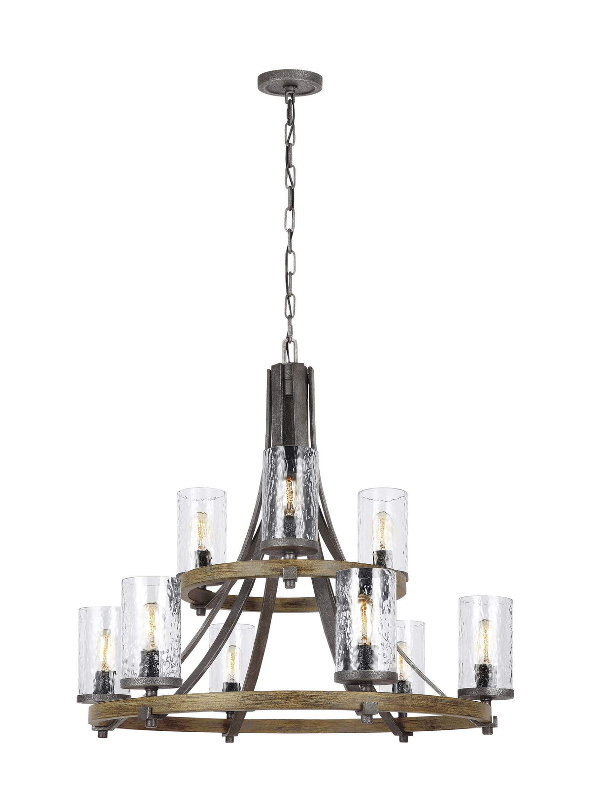 GENERATION LIGHTING Angelo Two-Tier Chandelier F3135/9DWK/SGM