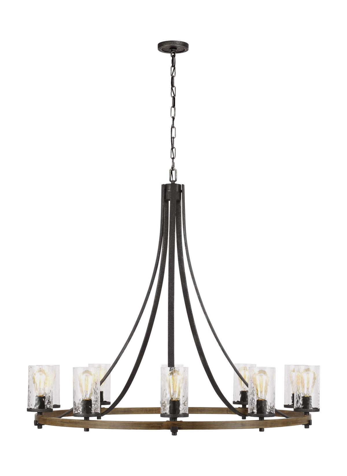 GENERATION LIGHTING Angelo Large Chandelier F3137/10DWK/SGM