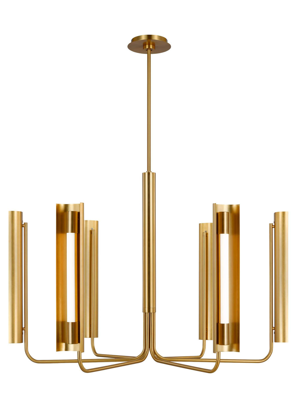 GENERATION LIGHTING  Carson Six Light Chandelier Burnished Brass KC1076BBS
